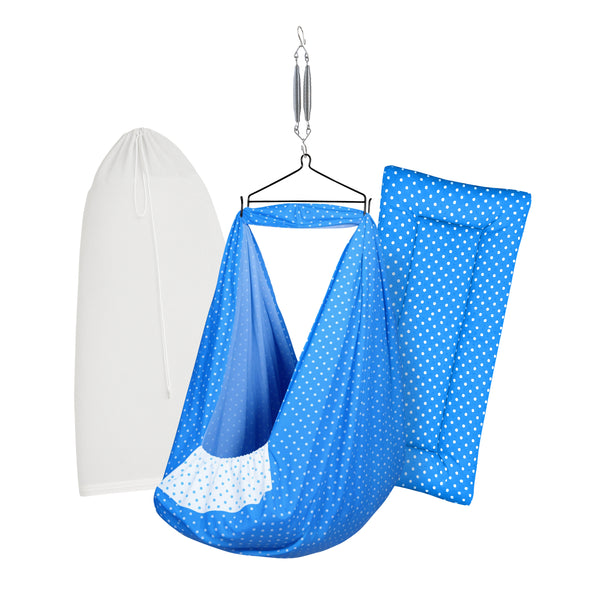 Baby Cradle Dark Blue Dot Premium