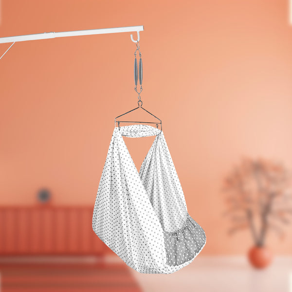 Baby Cradle Lt Grey dot FS