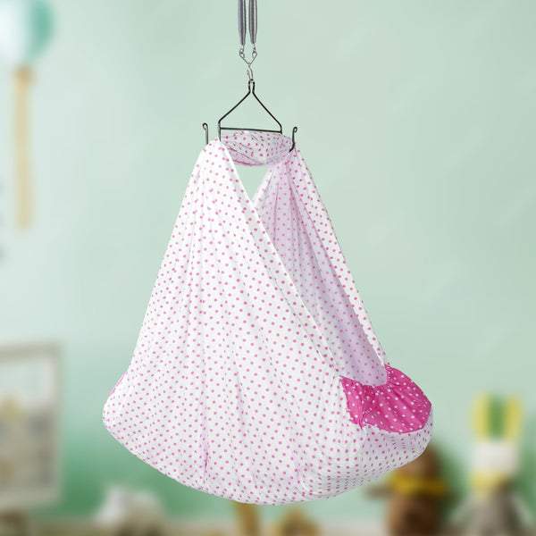 Baby Cradle Lt Pink Dot Premium