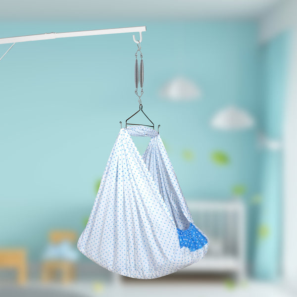 Baby Cradle Lt Blue dot FS